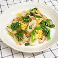ゆづキッチン's cooksnap of when they made 豚こまとほうれん草の卵炒め.