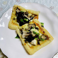 けんきゅうちゅう's cooksnap of when they made 【おうち居酒屋】舞茸の和風油揚げピザ.