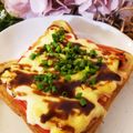 ゆるмαмα's cooksnap of when they made カニカマトーストお好み焼き風.