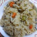 まりゆりひろこ's cooksnap of when they made 炊飯器で炊く！豚ひき肉の中華おこわ.