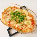 ほろぴ's cooksnap of when they made 長芋＆豆腐ソースの餅キムチーズグラタン.