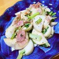 ありみりん♡'s cooksnap of when they made 八百屋直伝♡かぶとベーコンを炒めたやつ♡.