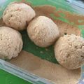 葉月優希's cooksnap of when they made 【離乳食 後期】コロコロ★きなこおにぎり.