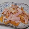 きらり流れ星's cooksnap of when they made あえるだけ！柿と生ハムのサラダ.