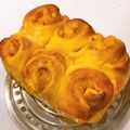 ●ゆゆゆ●'s cooksnap of when they made ふわふわ♡かぼちゃのロールパン.
