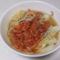 きらり流れ星's cooksnap of when they made レンジで簡単！ピリ辛豚キムチの温うどん.