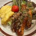 チビママ♪'s cooksnap of when they made 塩揉みキャベツでお好み焼き風肉巻き.