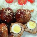 在宅勤務のおじさん's cooksnap of when they made うずらの卵in！肉団子 甘酢味 お弁当に.