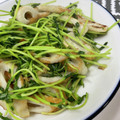 クックDFI5G9☆'s cooksnap of when they made 豆苗とちくわのガーリック塩炒め.
