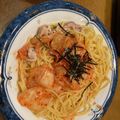ズーシミパパ's cooksnap of when they made 混ぜるだけ！簡単！豚キムチパスタ！.