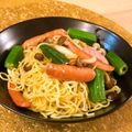 おもちまるとシャルル's cooksnap of when they made たっぷりオクラの塩焼きそば☆.