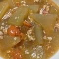 クック茶々茶's cooksnap of when they made 冬瓜と鶏ひき肉の煮物.