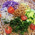 banbonmama's cooksnap of when they made 納豆ねばねばサラダ蕎麦(うどん)。.