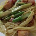 こぼく's cooksnap of when they made 簡単！ベーコンとアスパラの醤油マヨパスタ.