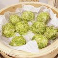 ハチワレねこ's cooksnap of when they made せいろ蒸し☆豚ミンチ春キャベツ豆腐焼売.