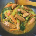 Cocoろん☆'s cooksnap of when they made 　小松菜とウィンナーのカレー炒め.