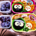 チエティー's cooksnap of when they made 簡単☆運動会キャラ弁　まっくろくろすけ　.