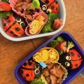タータンだょ's cooksnap of when they made キャラ弁 てんとう虫弁当.