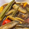 にこにこなっぽん's cooksnap of when they made ナスとピーマンとオクラの煮浸し。作り置き.