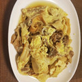 homare_ts's cooksnap of when they made 白菜漬けですき煮卵とじ.