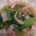 あき姫ちゃん's cooksnap of when they made ☆簡単☆小松菜とベーコンの煮びたし.