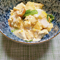 かわゆう1211's cooksnap of when they made ほうれん草・豆腐・油揚げ・竹輪の卵とじ.