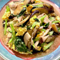 ウマナミ's cooksnap of when they made 小松菜とエリンギとふわふわ卵の中華炒め.