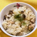 クックT54DFX☆'s cooksnap of when they made 炊飯器で♪チキン＆きのこの炊込みピラフ♪.