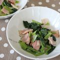 とろままちゃん's cooksnap of when they made ☆小松菜とﾍﾞｰｺﾝのｿﾃｰ☆.