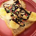チェリチョコ's cooksnap of when they made 食パンでチョコバナナ.