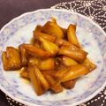 プリン05's cooksnap of when they made 出汁がジュワっ♪紅ずいきの炒め煮＆下処理.