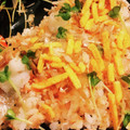 私市ビッキーズ津門巳's cooksnap of when they made “旨々皮付き焼き鮭弁当丼”金平ふりかけ.