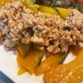 mogumogu5's cooksnap of when they made ✿かぼちゃと挽肉のそぼろ煮✿.