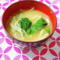 ふうはっちゃん's cooksnap of when they made 小松菜ともやしの安上がり味噌汁.