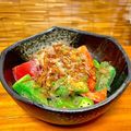 ＊あんずあん＊'s cooksnap of when they made あえるだけ♪オクラとトマトのからし醤油.