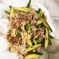 ♡まーちゃん♬'s cooksnap of when they made 胡瓜・ミョウガ・豚コマの梅肉炒め.