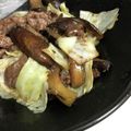 ple510's cooksnap of when they made 茄子と春キャベツの牛肉炒め.