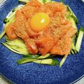 かわゆう1211's cooksnap of when they made 簡単！焼肉のタレでお刺身ユッケ.
