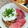在宅勤務のおじさん's cooksnap of when they made マグロ納豆山かけ丼.