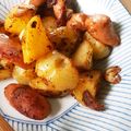 のこのこピノコ's cooksnap of when they made じゃが芋とｳｲﾝﾅｰのガリ醤油マヨ炒め☆.