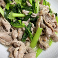 1065386's cooksnap of when they made ウェイパーで簡単小松菜と豚肉炒め.