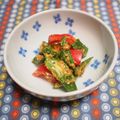 バカリャウ's cooksnap of when they made トマトとオクラのごま味噌和え.