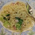 canaon's cooksnap of when they made ブロッコリーとベーコンのペペロンチーノ.