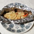 nana_tenjo's cooksnap of when they made 19．鮭ときのこのみそチーズホイル焼き.