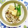 サンディサンディ's cooksnap of when they made 厚揚げとキノコとオクラの煮浸し.