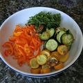White_Bear's cooksnap of when they made ズッキーニ乗せ素麺.