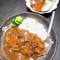 もちっこ橙色's cooksnap of when they made カレーライスに塩もみ胡瓜.