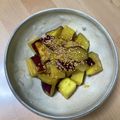 みょんとも's cooksnap of when they made 揚げない！バター香る大学芋味のさつまいも.