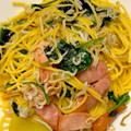 kyun☆'s cooksnap of when they made ほうれん草とハムとシラスの和風パスタ.