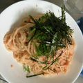 lovemoco's cooksnap of when they made ◆和風たらこクリームパスタ◆.